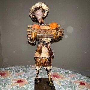 Mexican Folk Art: Paper-Mache Man Carrying Pottery
